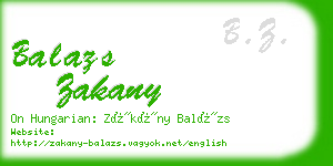 balazs zakany business card